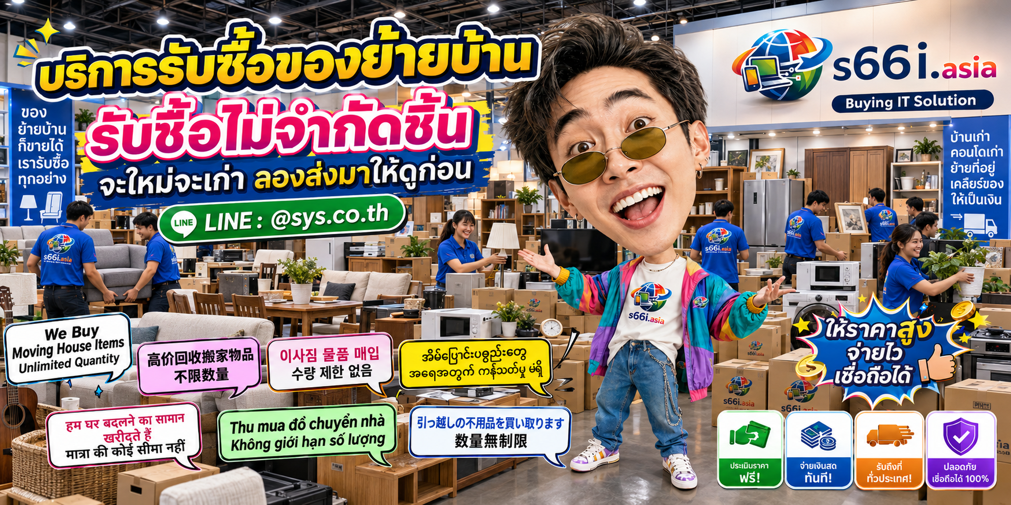 s66i.asia รับซื้อของย้ายบ้านทั่วไทย ติดต่อ LINE @sys.co.th