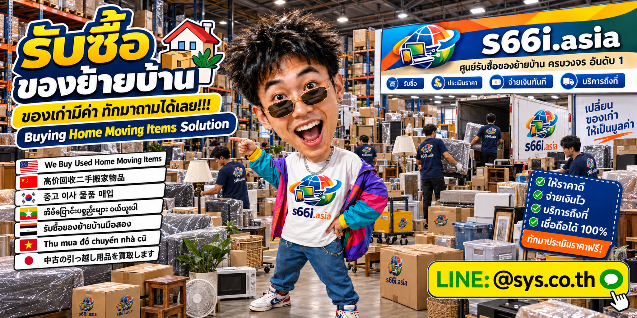 ทีมงาน s66i.asia รับซื้อของย้ายบ้านและทรัพย์สินมือสอง
