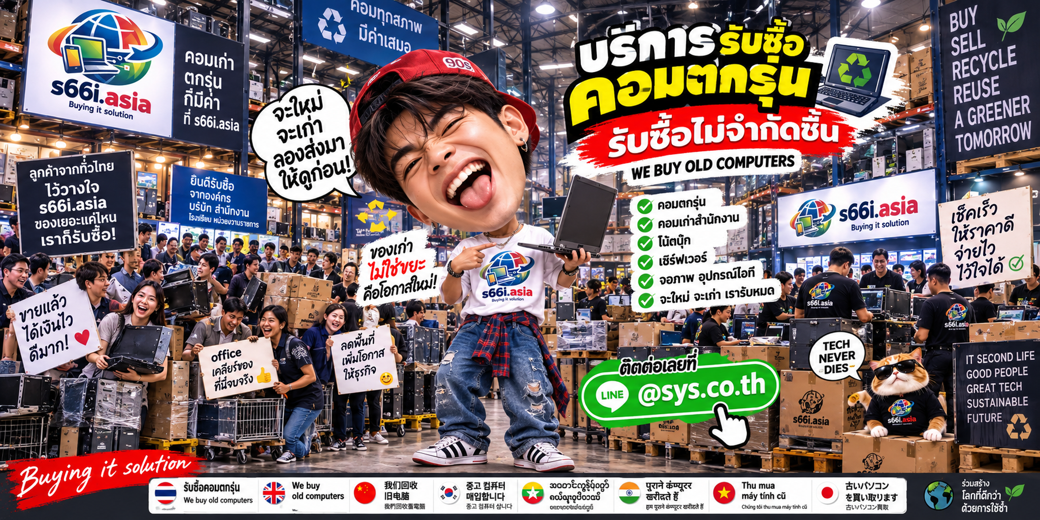 ทีมงาน s66i.asia รับซื้อคอมตกรุ่นในโกดังไอที