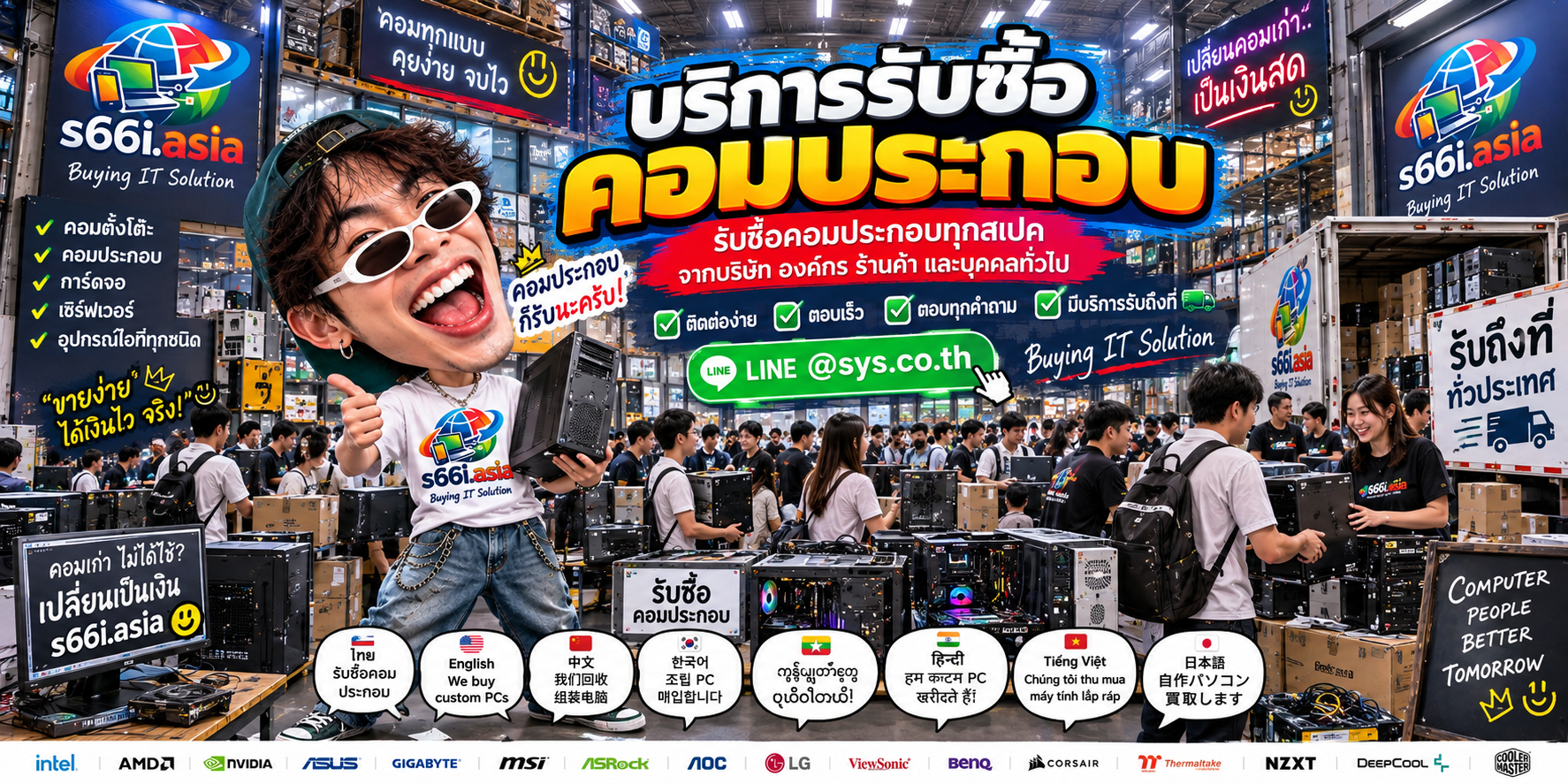 ช่องทาง LINE @sys.co.th สำหรับขายคอมประกอบให้ s66i.asia