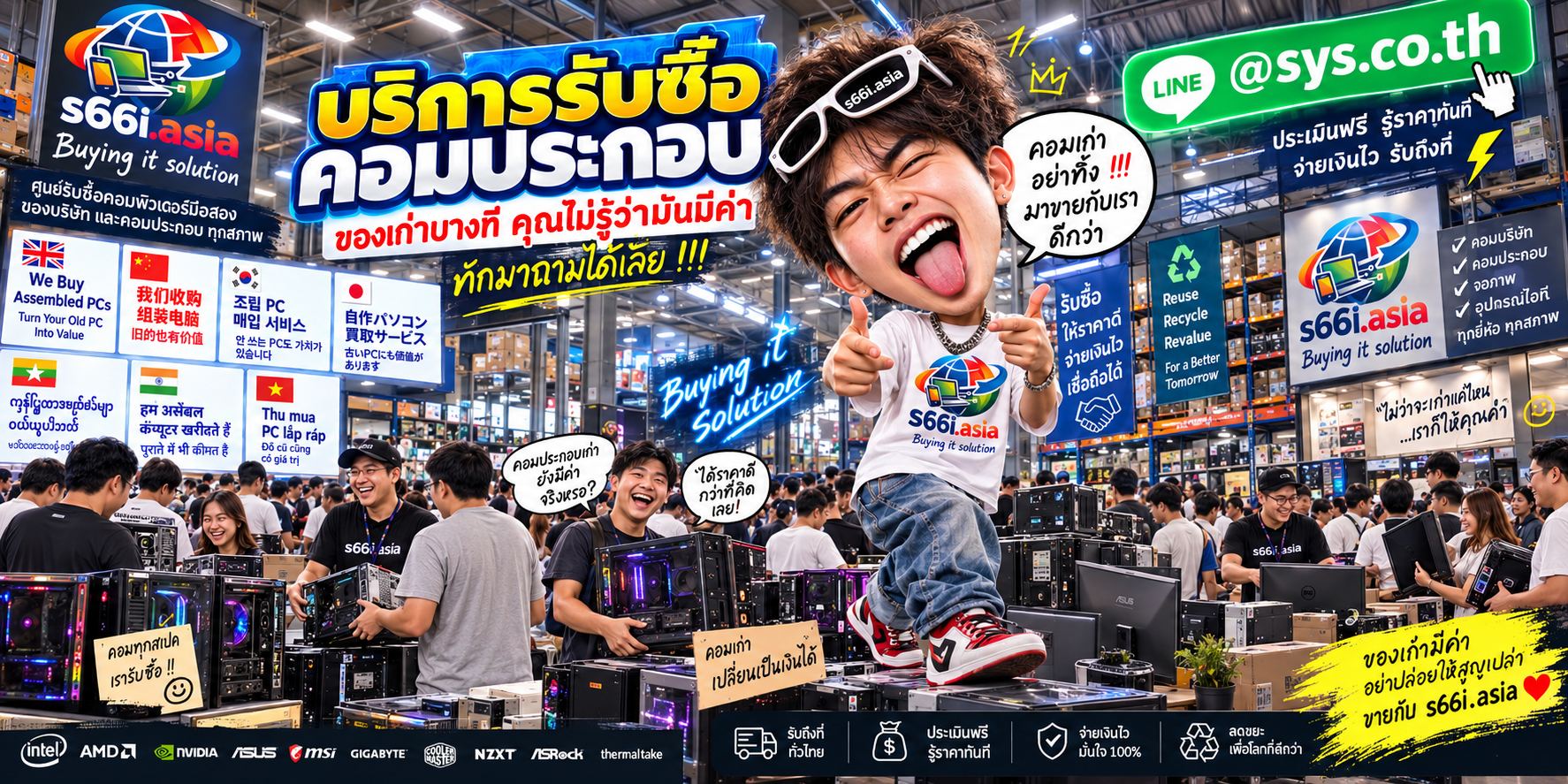 โกดังคอมพิวเตอร์ s66i.asia รับซื้อคอมประกอบทั่วประเทศไทย