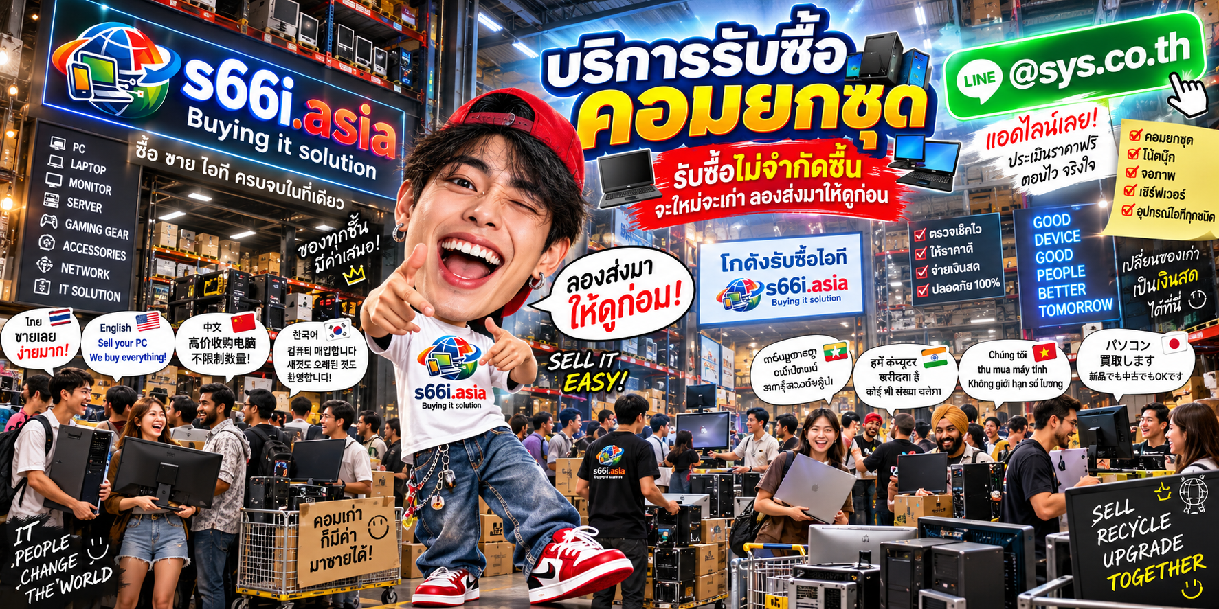 ทีมงาน s66i.asia รับซื้อคอมยกชุดในโกดังคอมและโกดังไอที