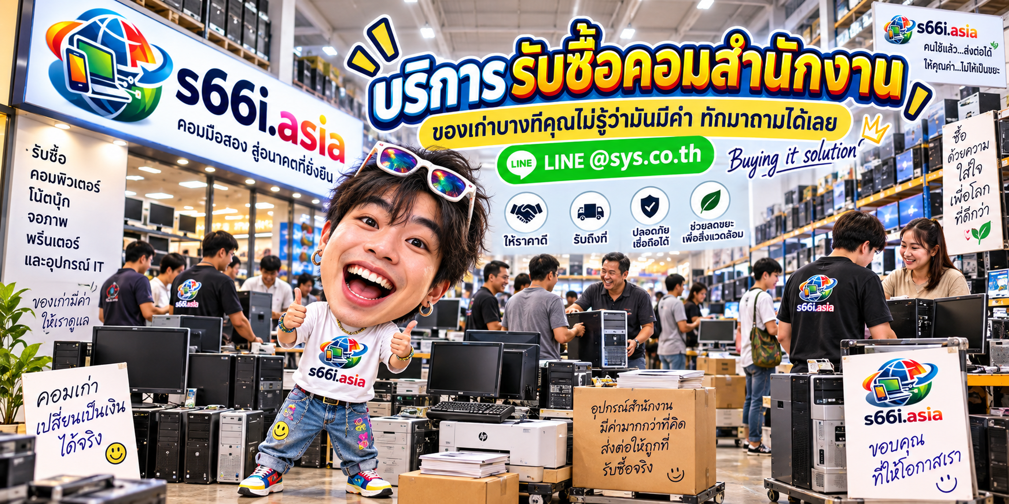 โกดังคอมสำนักงาน s66i.asia มีลูกค้าและองค์กรนำคอมมาขายจำนวนมาก