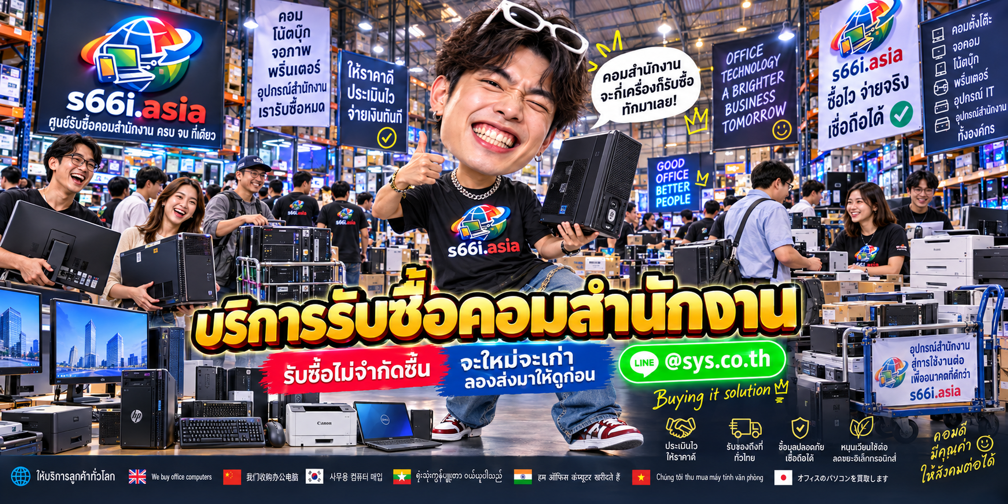 ทีมงาน s66i.asia บริการรับซื้อคอมสำนักงานในโกดังคอมและไอที