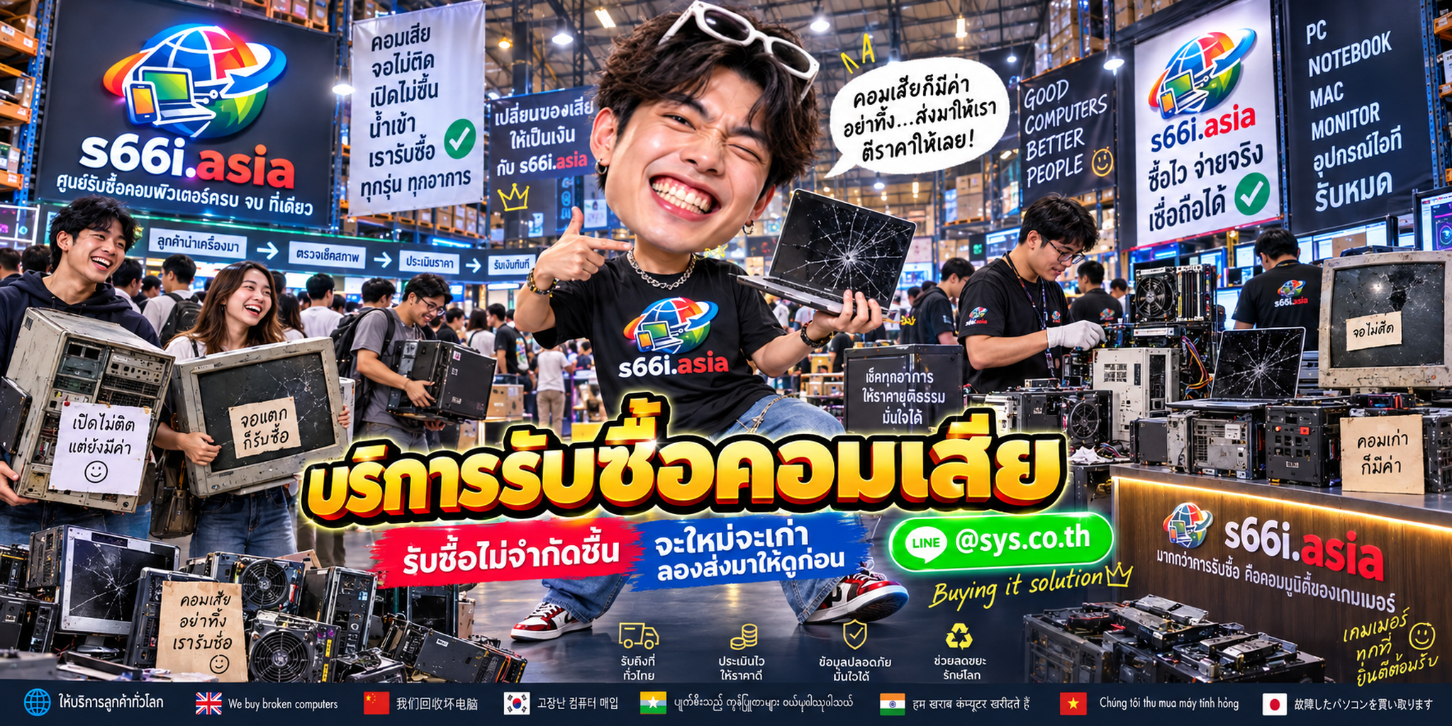 ทีมงาน s66i.asia รับซื้อคอมเสียและคอมเปิดไม่ติดในโกดังไอที