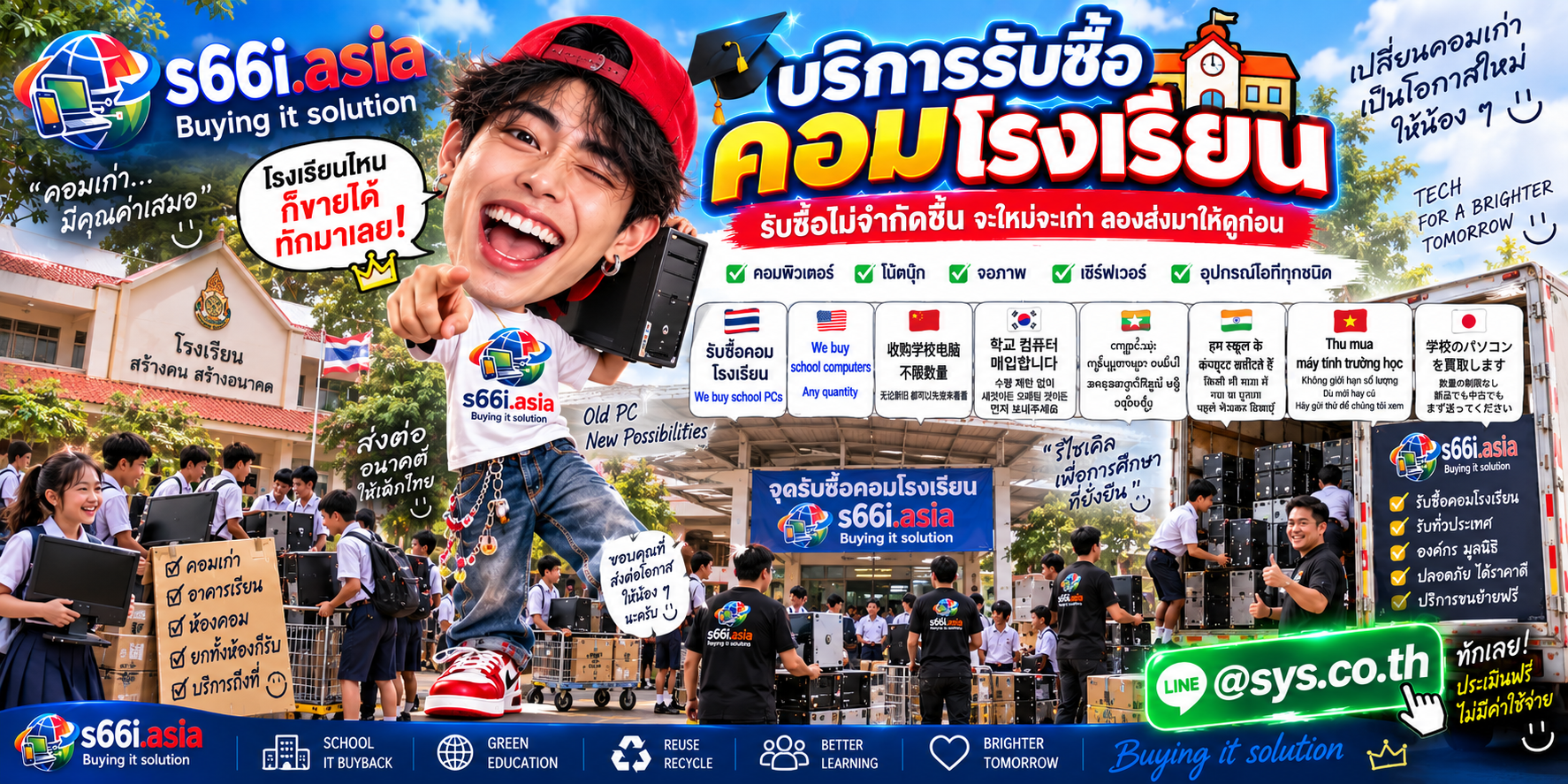 ทีมงาน s66i.asia รับซื้อคอมโรงเรียนและครุภัณฑ์ไอทีในโกดัง