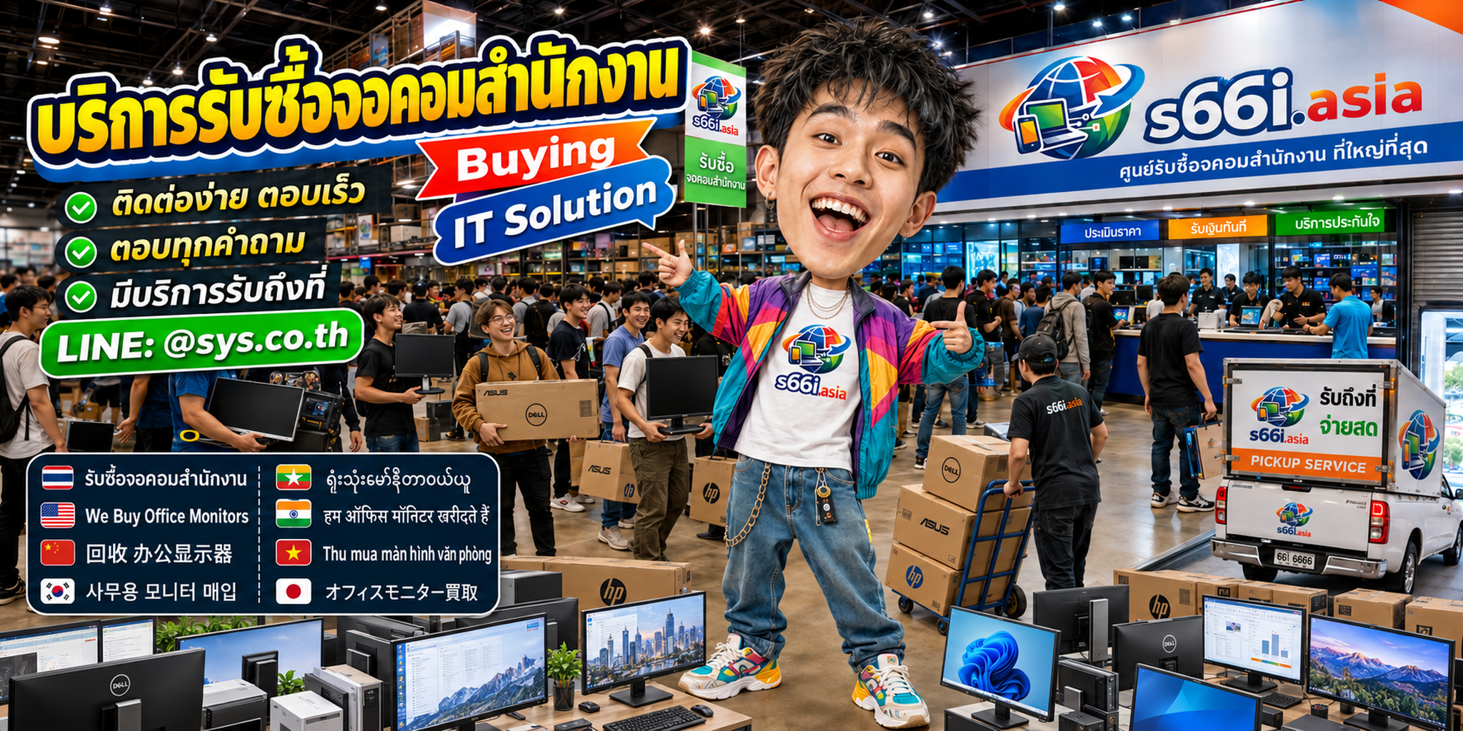 ช่องทาง LINE @sys.co.th สำหรับขายจอคอมสำนักงานให้ s66i.asia