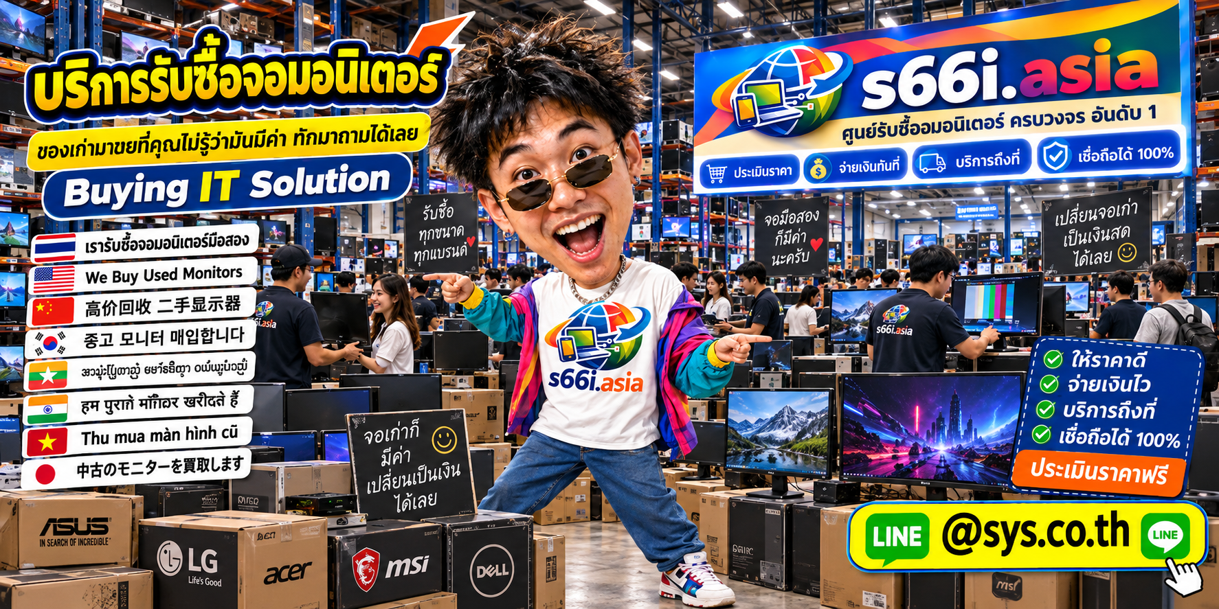 ทีมงาน s66i.asia รับซื้อจอมอนิเตอร์ในโกดังไอที