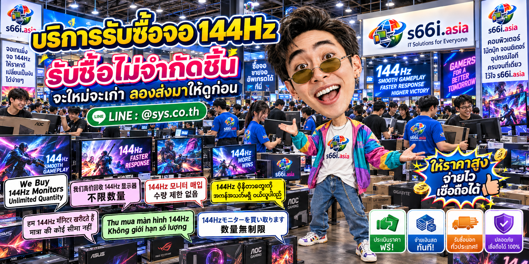 s66i.asia Buying IT Solution ติดต่อ LINE @sys.co.th สำหรับขายจอ 144Hz