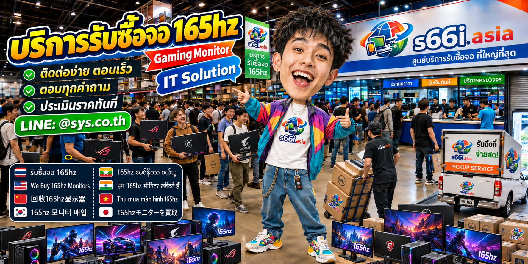 ช่องทาง LINE @sys.co.th สำหรับขายจอ 165Hz ให้ s66i.asia