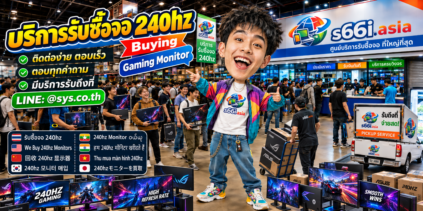 ช่องทาง LINE @sys.co.th สำหรับขายจอ 240Hz ให้ s66i.asia