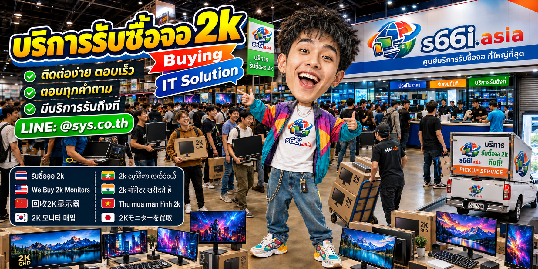 ช่องทาง LINE @sys.co.th สำหรับขายจอ 2k ให้ s66i.asia