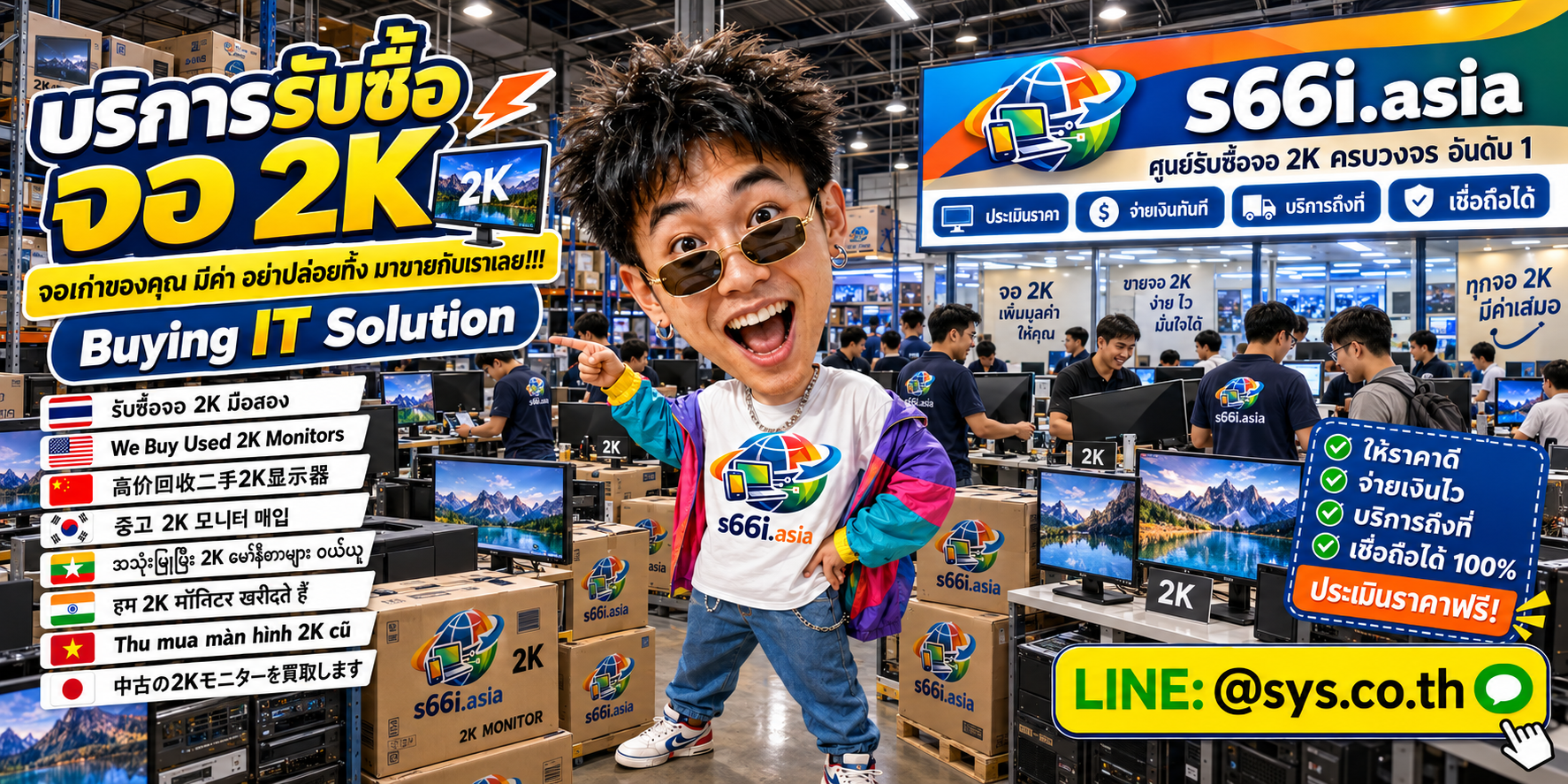 ทีมงาน s66i.asia รับซื้อจอ 2k ในโกดังจอมอนิเตอร์