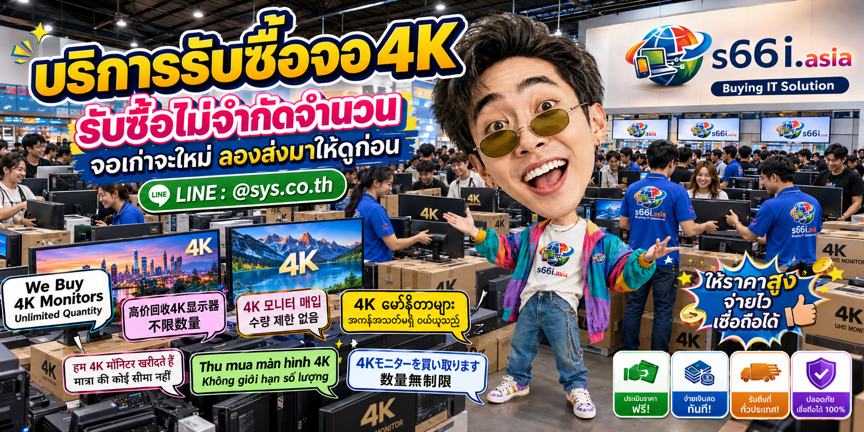 s66i.asia Buying IT Solution ติดต่อ LINE @sys.co.th สำหรับขายจอ 4k