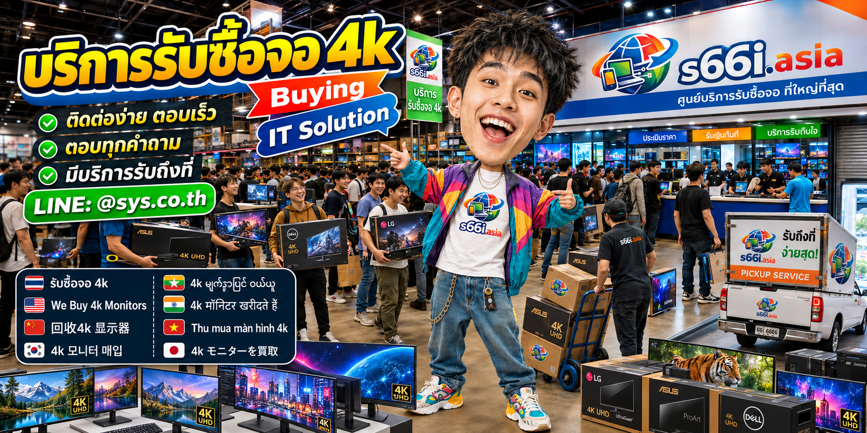 ช่องทาง LINE @sys.co.th สำหรับขายจอ 4k ให้ s66i.asia