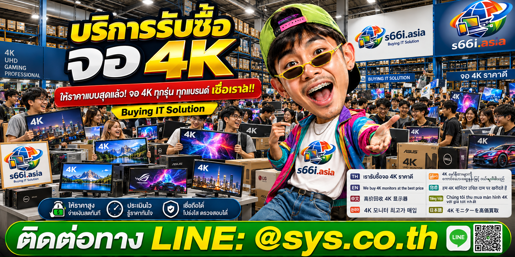 โกดังรับซื้อจอ 4k s66i.asia มีจอคอมและลูกค้าจำนวนมาก