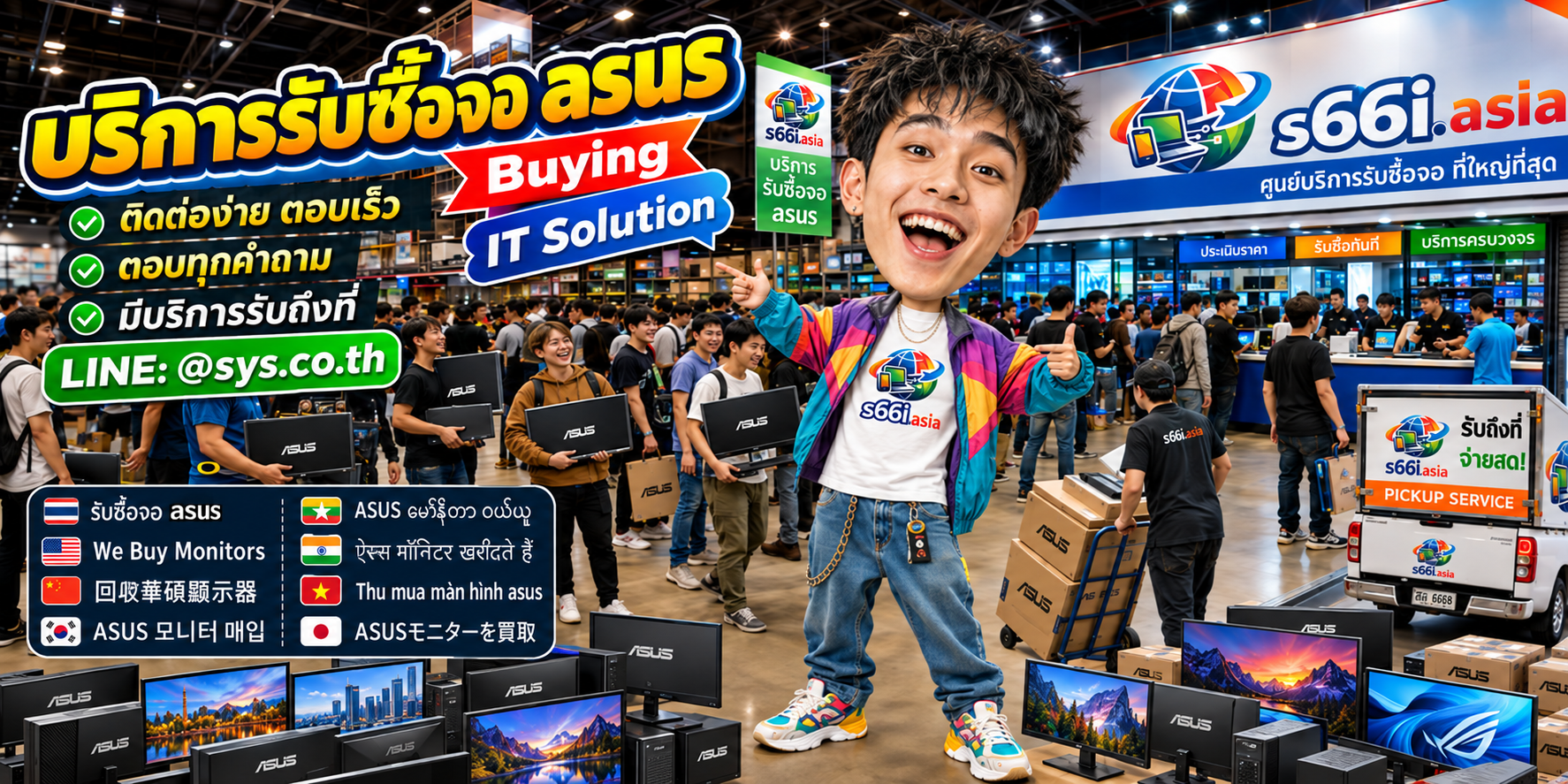 ช่องทาง LINE @sys.co.th สำหรับขายจอ asus ให้ s66i.asia