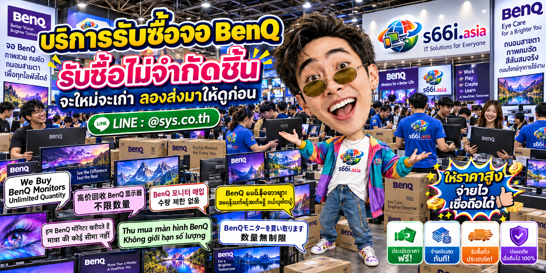 s66i.asia Buying IT Solution รับซื้อจอ BenQ ติดต่อ LINE @sys.co.th