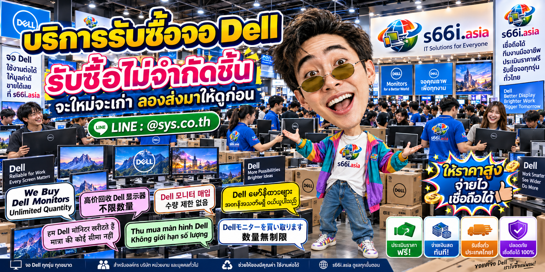 s66i.asia Buying IT Solution รับซื้อจอ Dell ติดต่อ LINE @sys.co.th
