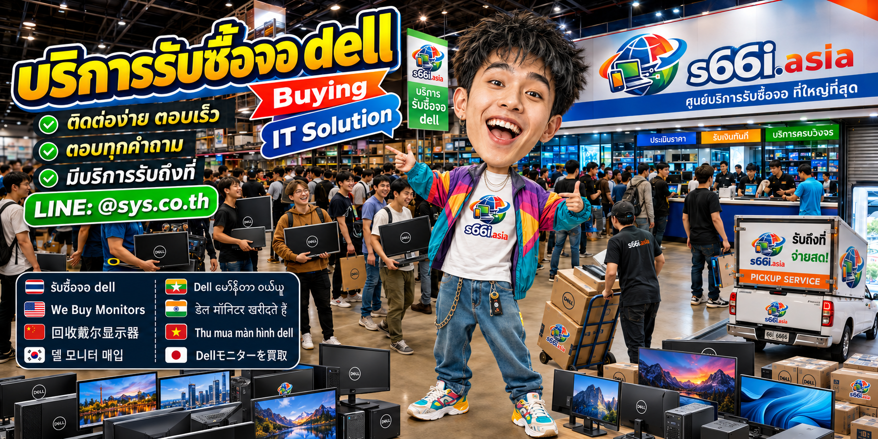 ช่องทาง LINE @sys.co.th สำหรับขายจอ Dell ให้ s66i.asia