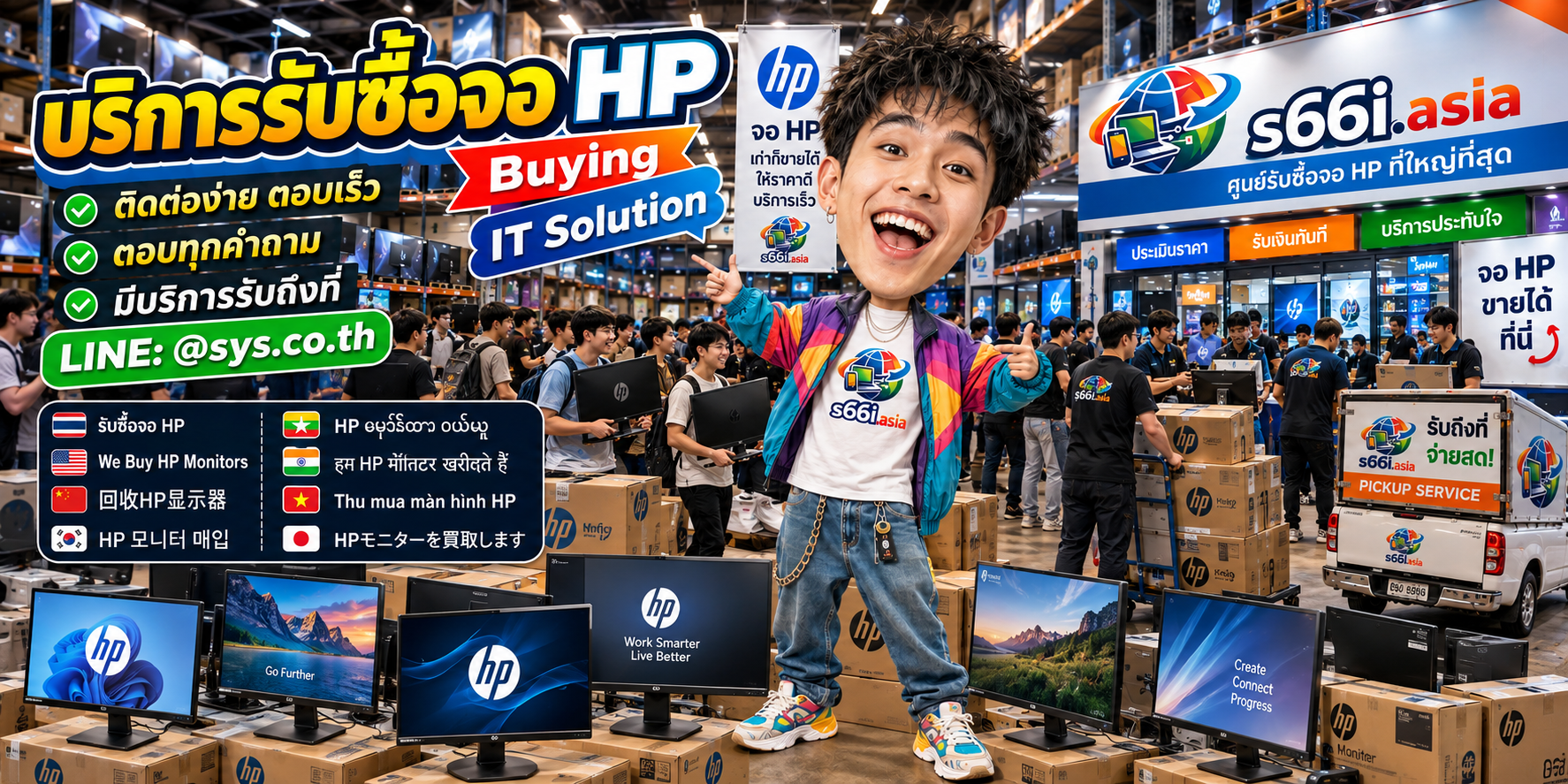 ช่องทาง LINE @sys.co.th สำหรับขายจอ hp ให้ s66i.asia
