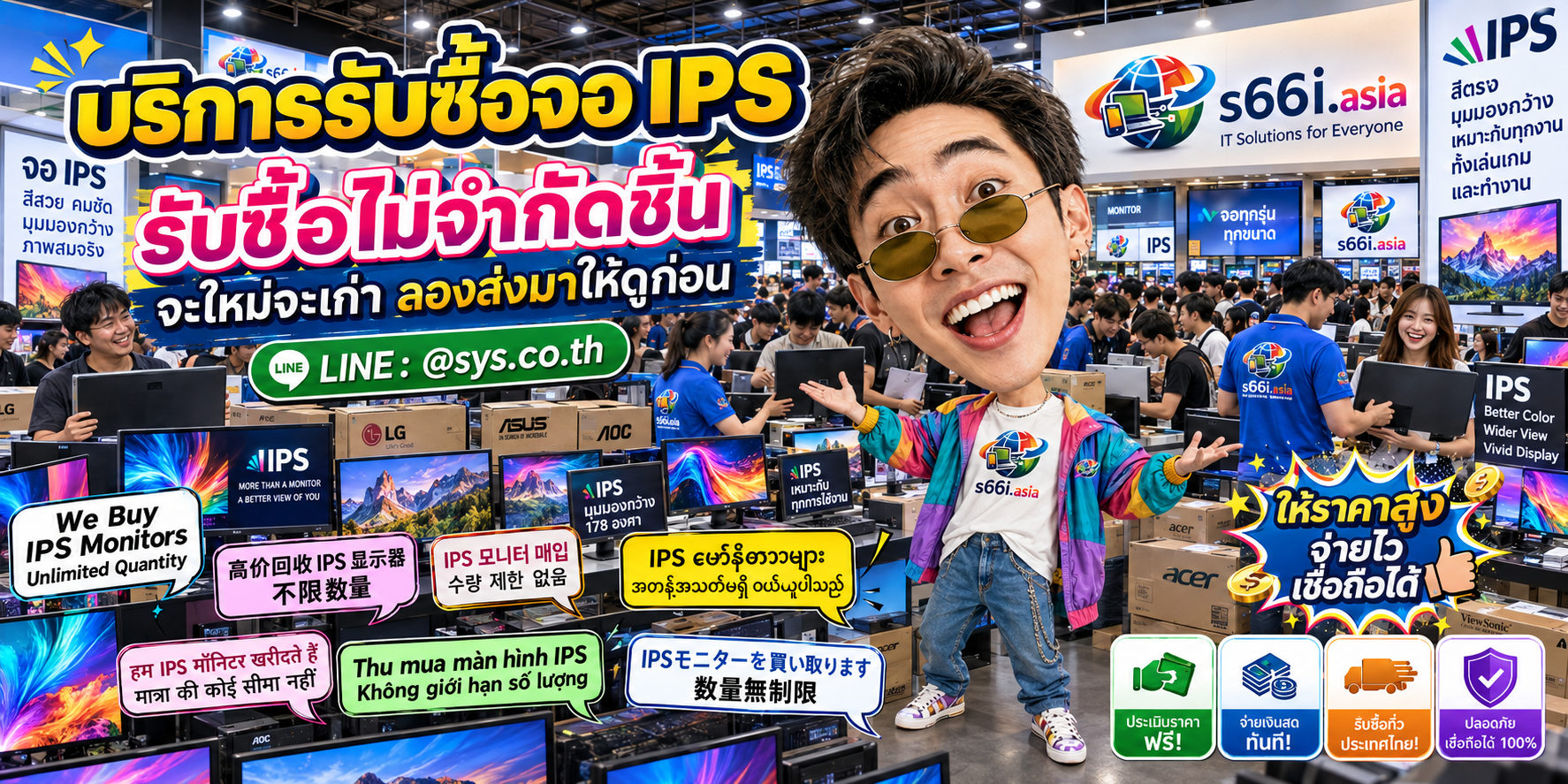 s66i.asia Buying IT Solution รับซื้อจอ IPS ติดต่อ LINE @sys.co.th