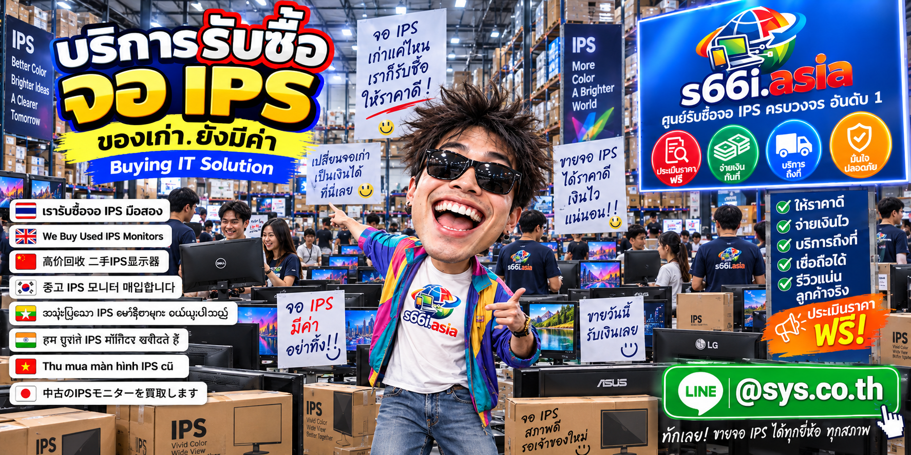 ทีมงาน s66i.asia รับซื้อจอ IPS ในโกดังไอที