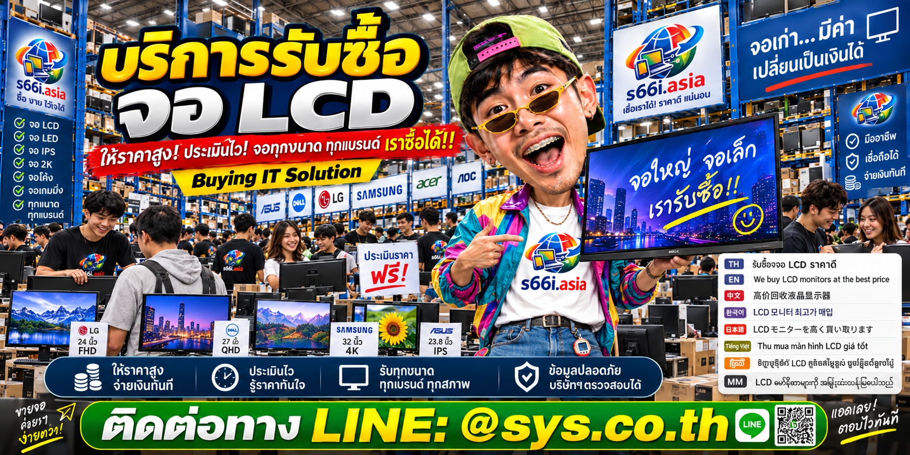 โกดังรับซื้อจอ LCD s66i.asia มีลูกค้าจำนวนมากนำจอมาขาย