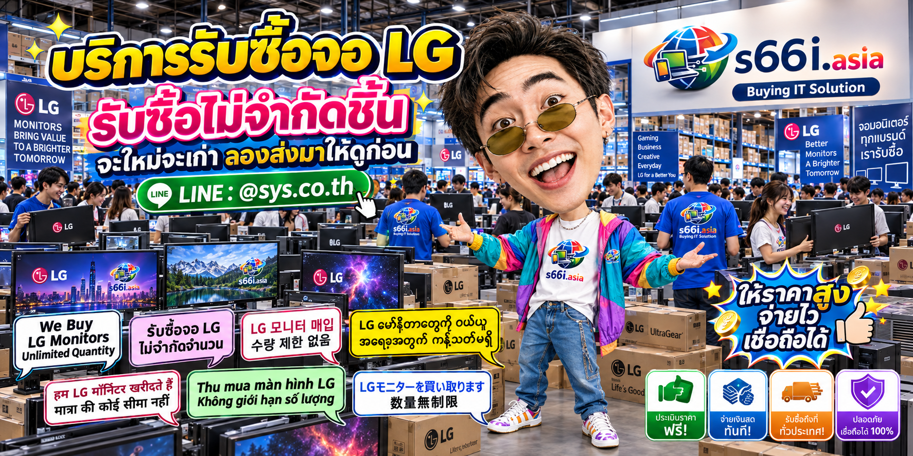 s66i.asia Buying IT Solution รับซื้อจอ LG ติดต่อ LINE @sys.co.th
