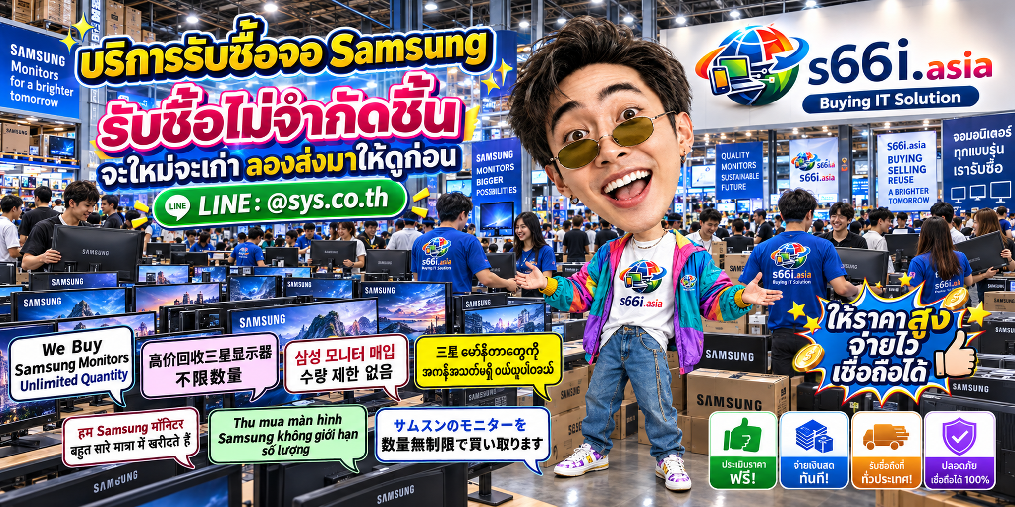 s66i.asia Buying IT Solution รับซื้อจอ Samsung ติดต่อ LINE @sys.co.th