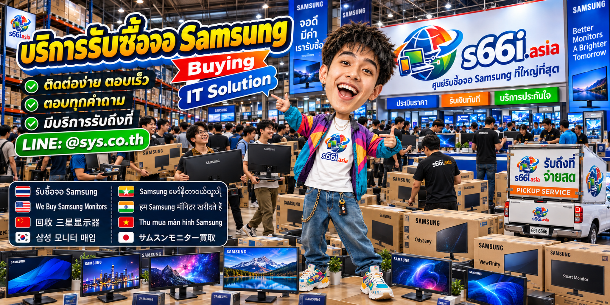 ช่องทาง LINE @sys.co.th สำหรับขายจอ Samsung ให้ s66i.asia