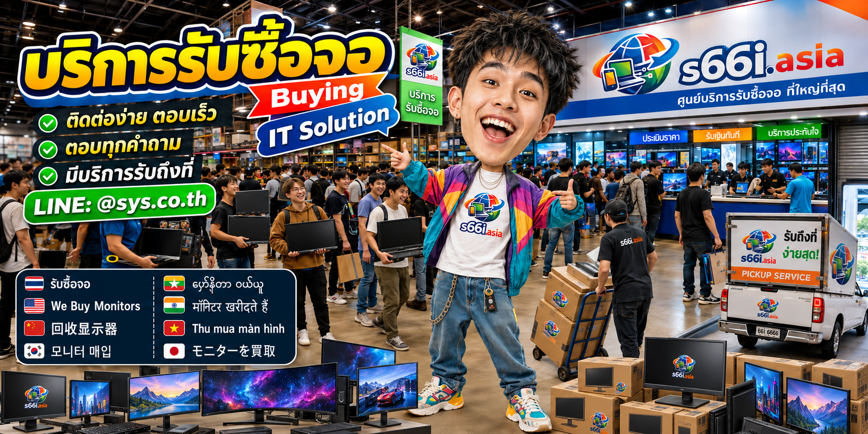 ช่องทาง LINE @sys.co.th สำหรับขายจอให้ s66i.asia