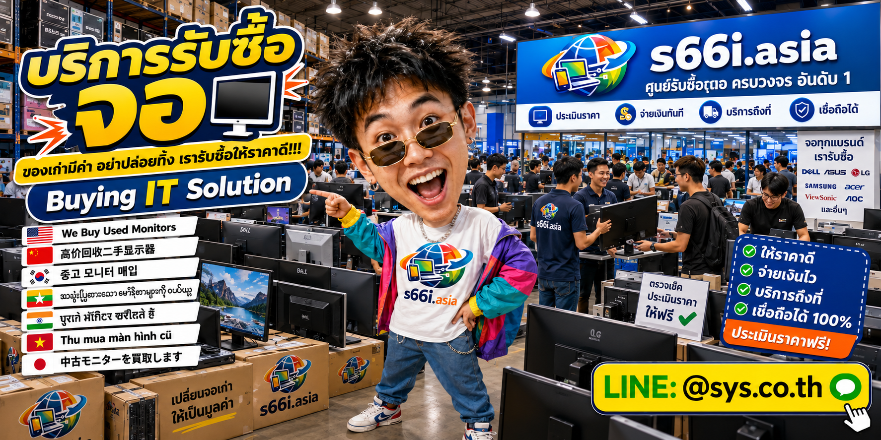 ทีมงาน s66i.asia รับซื้อจอในโกดังจอและโกดังไอที