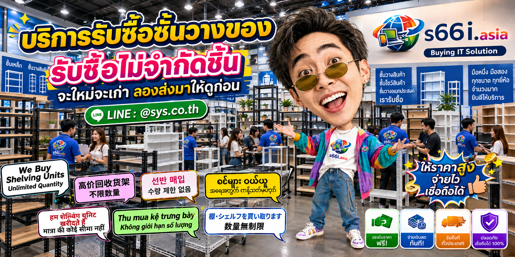 s66i.asia รับซื้อชั้นวางของทั่วไทย ติดต่อ LINE @sys.co.th