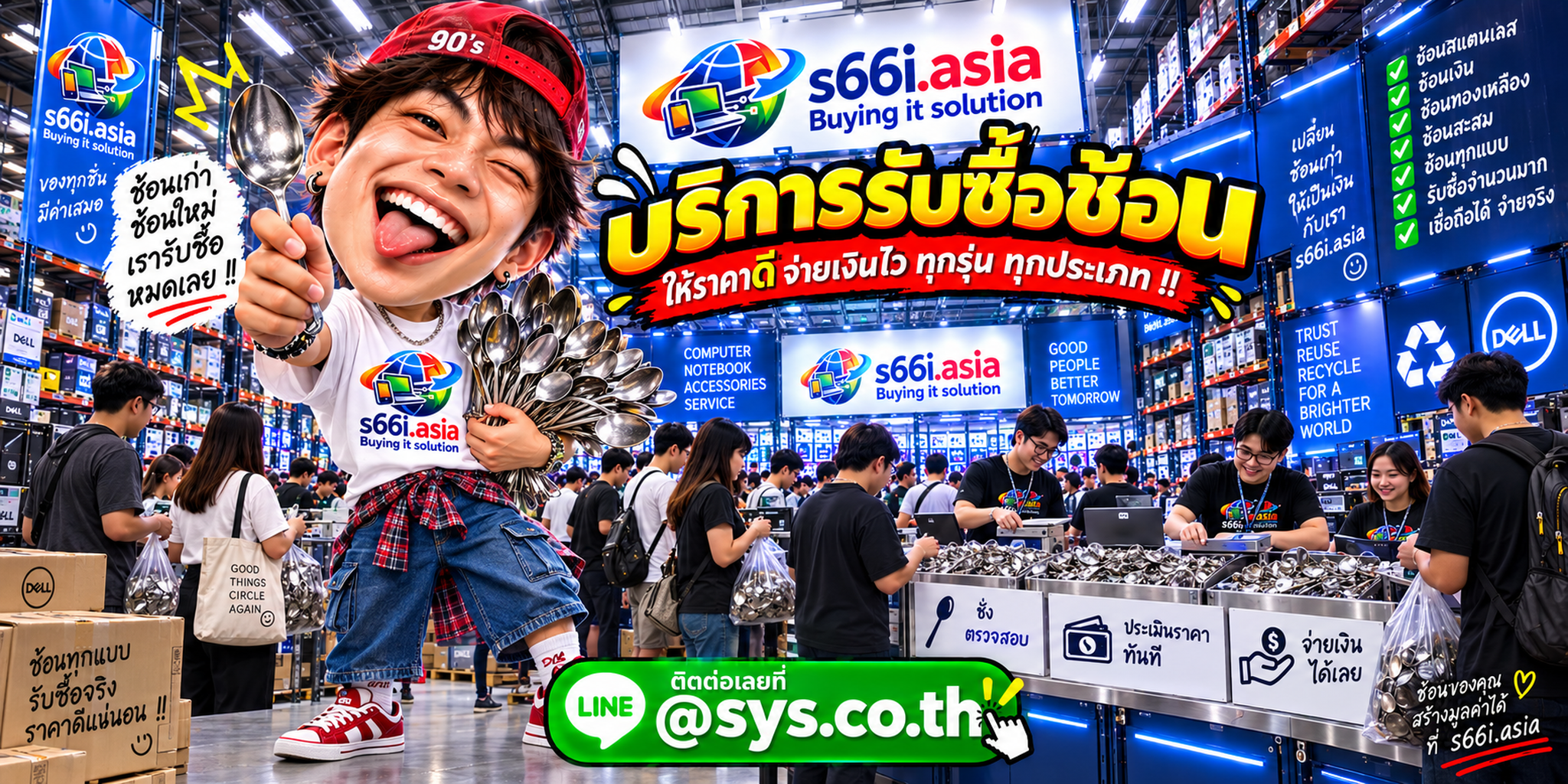 s66i.asia Buying IT Solution รับซื้อช้อน ติดต่อ LINE @sys.co.th