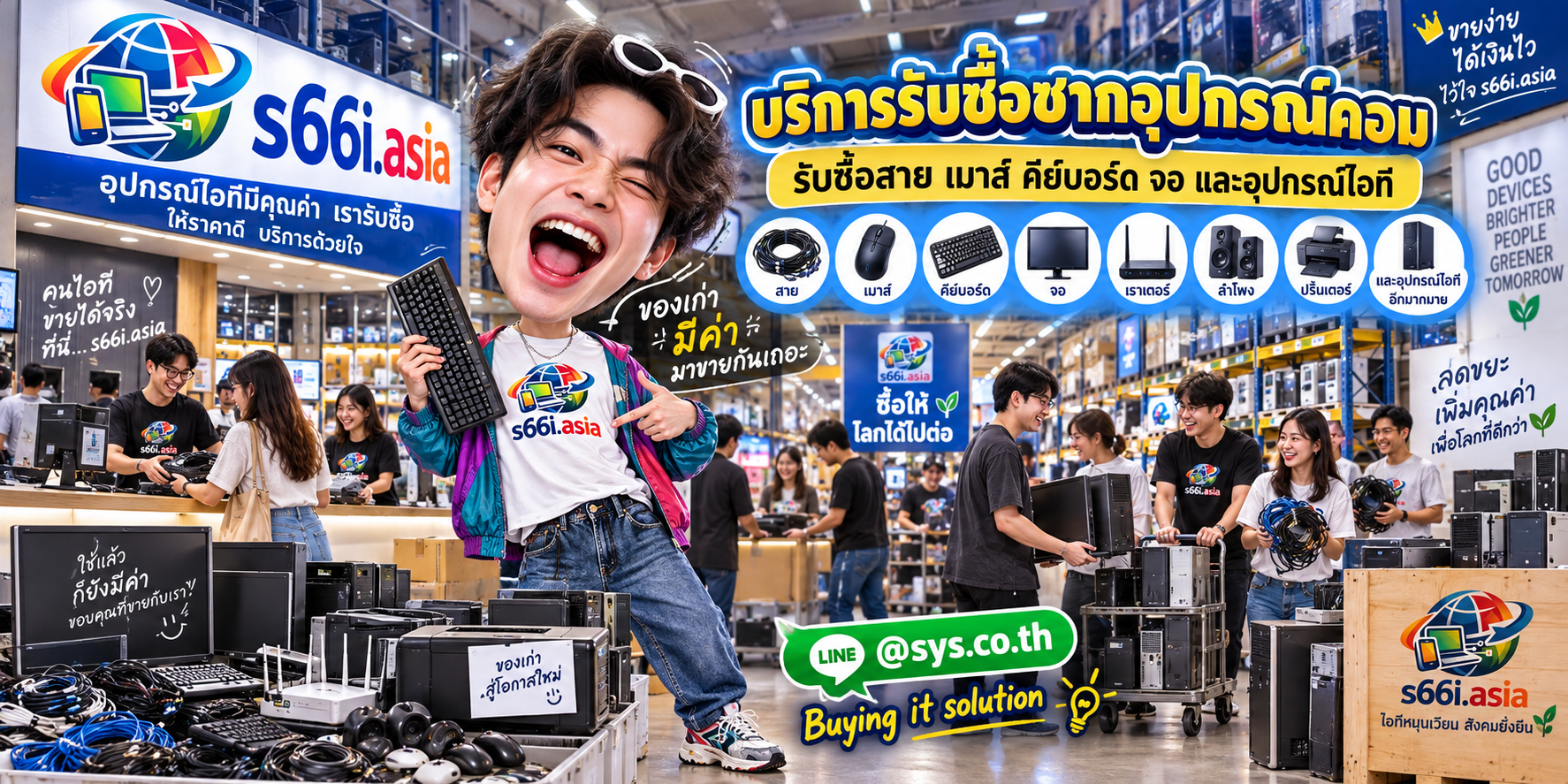 โกดังรับซื้อซากอุปกรณ์คอม s66i.asia มีชิ้นส่วนคอมพิวเตอร์และลูกค้าจำนวนมาก