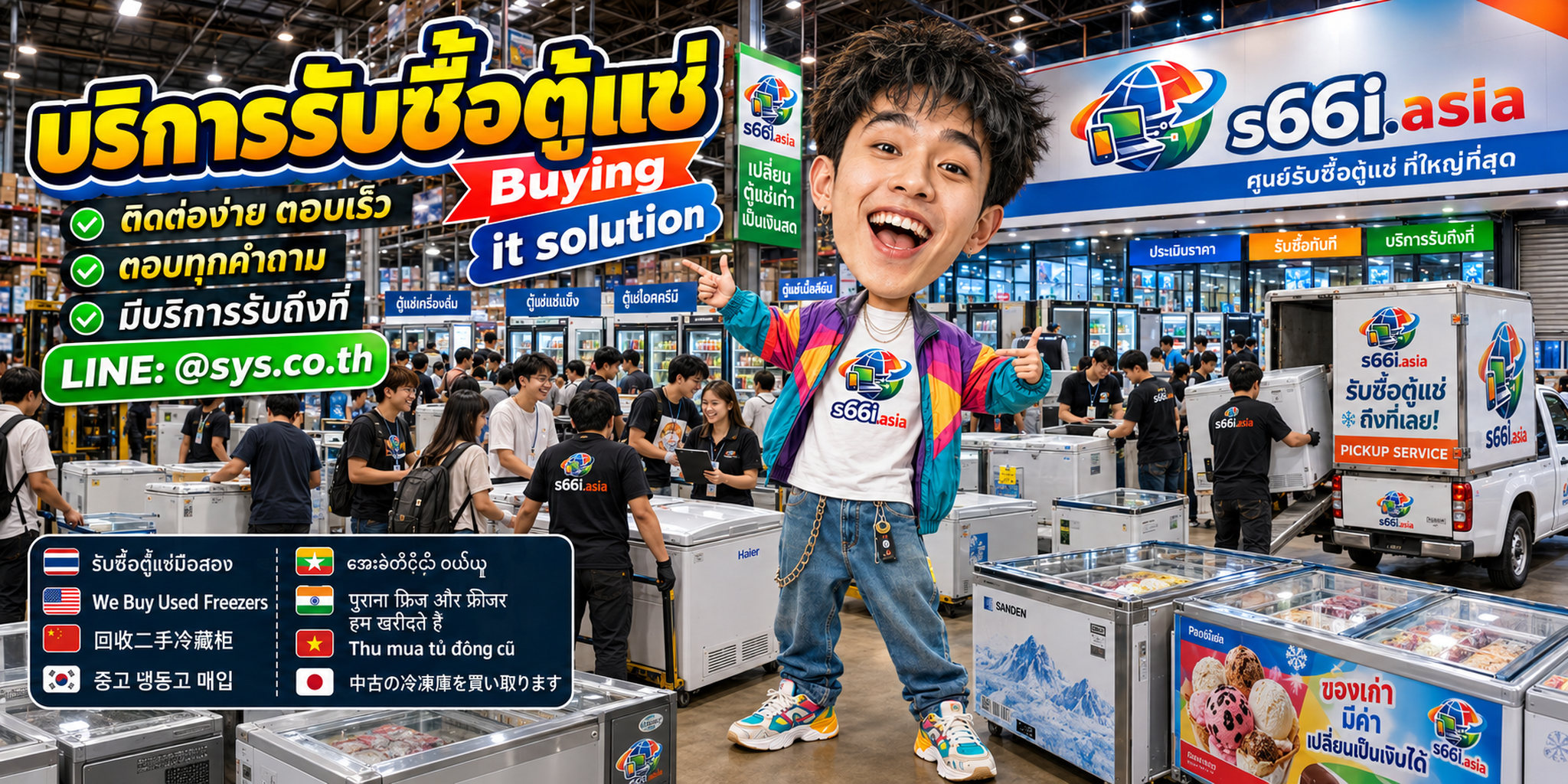 ช่องทาง LINE @sys.co.th สำหรับขายตู้แช่ให้ s66i.asia