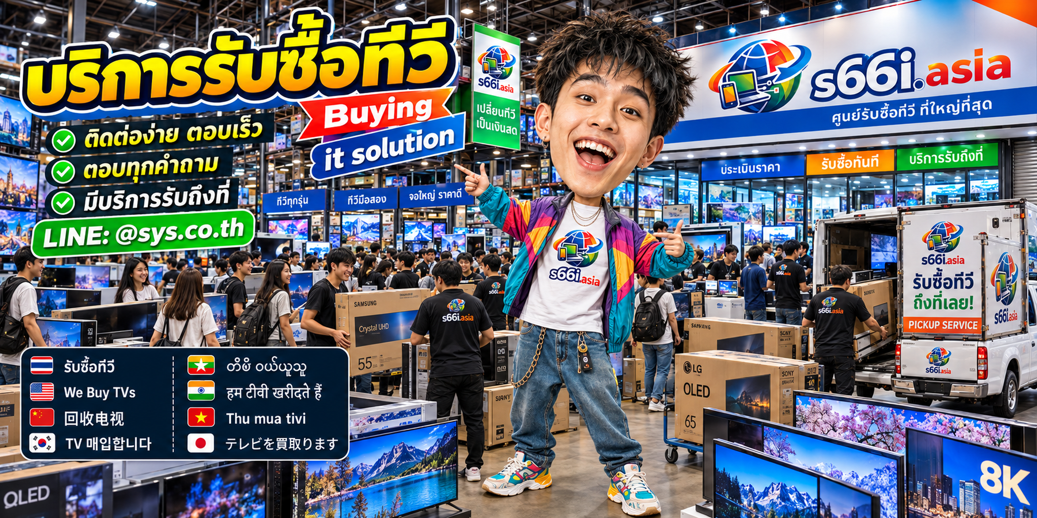 ช่องทาง LINE @sys.co.th สำหรับขายทีวีให้ s66i.asia