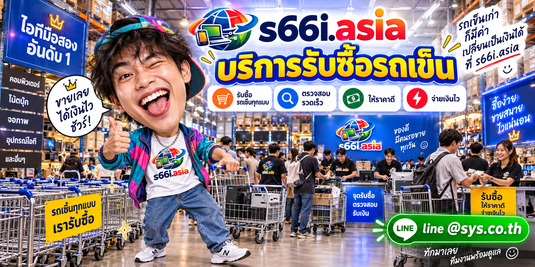 ทีมงาน s66i.asia รับซื้อรถเข็นในโกดังและพื้นที่จัดเก็บ
