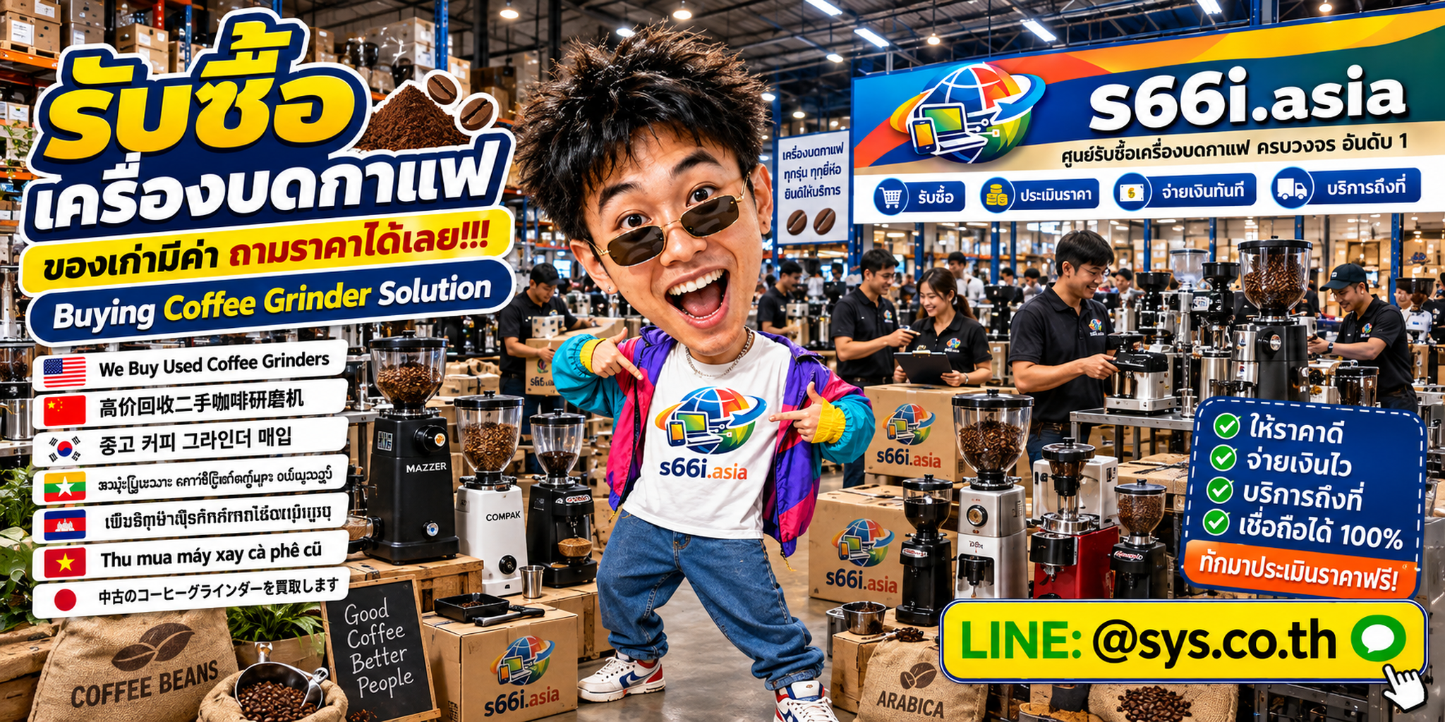 ทีมงาน s66i.asia รับซื้อเครื่องบดกาแฟในโกดังเครื่องบดกาแฟและอุปกรณ์ไอที
