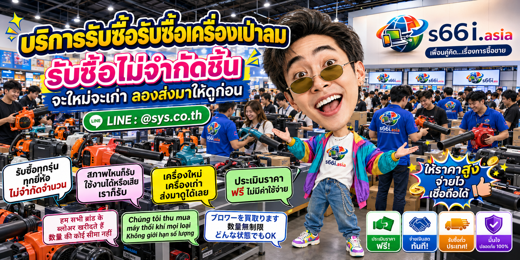 s66i.asia Buying IT Solution ติดต่อ LINE @sys.co.th เพื่อขายเครื่องเป่าลม