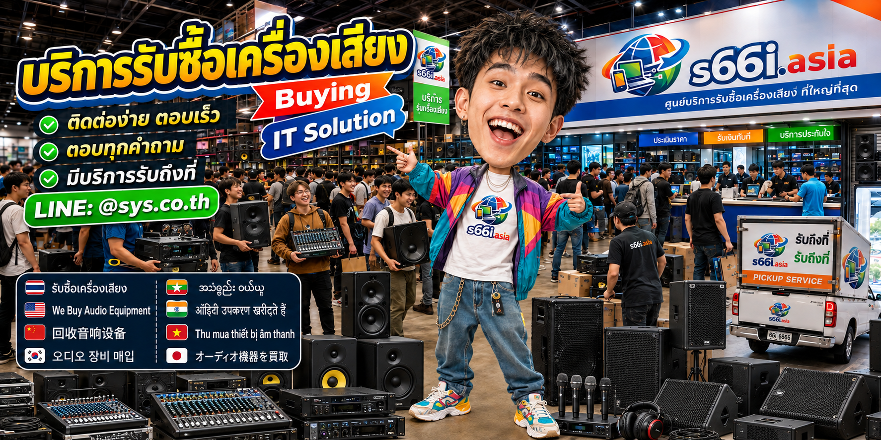 ช่องทาง LINE @sys.co.th สำหรับขายเครื่องเสียงให้ s66i.asia