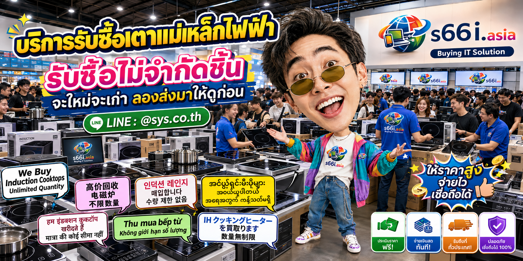 s66i.asia Buying IT Solution รับซื้อเตาแม่เหล็กไฟฟ้า ติดต่อ LINE @sys.co.th