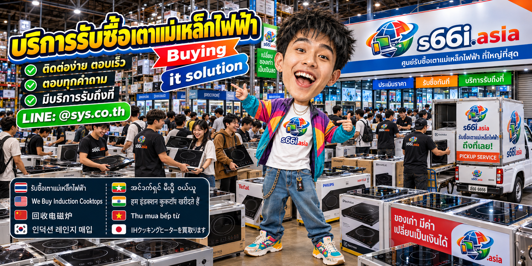 ช่องทาง LINE @sys.co.th สำหรับขายเตาแม่เหล็กไฟฟ้าให้ s66i.asia