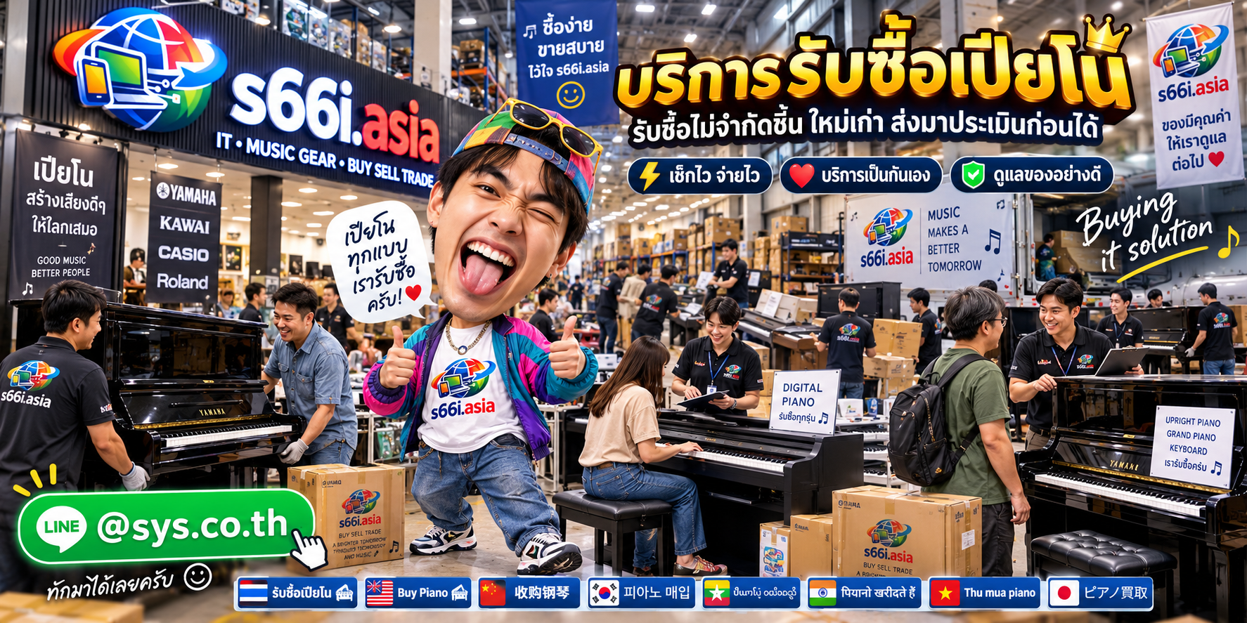 ทีมงาน s66i.asia รับซื้อเปียโนในโกดังเปียโนและโกดังไอที