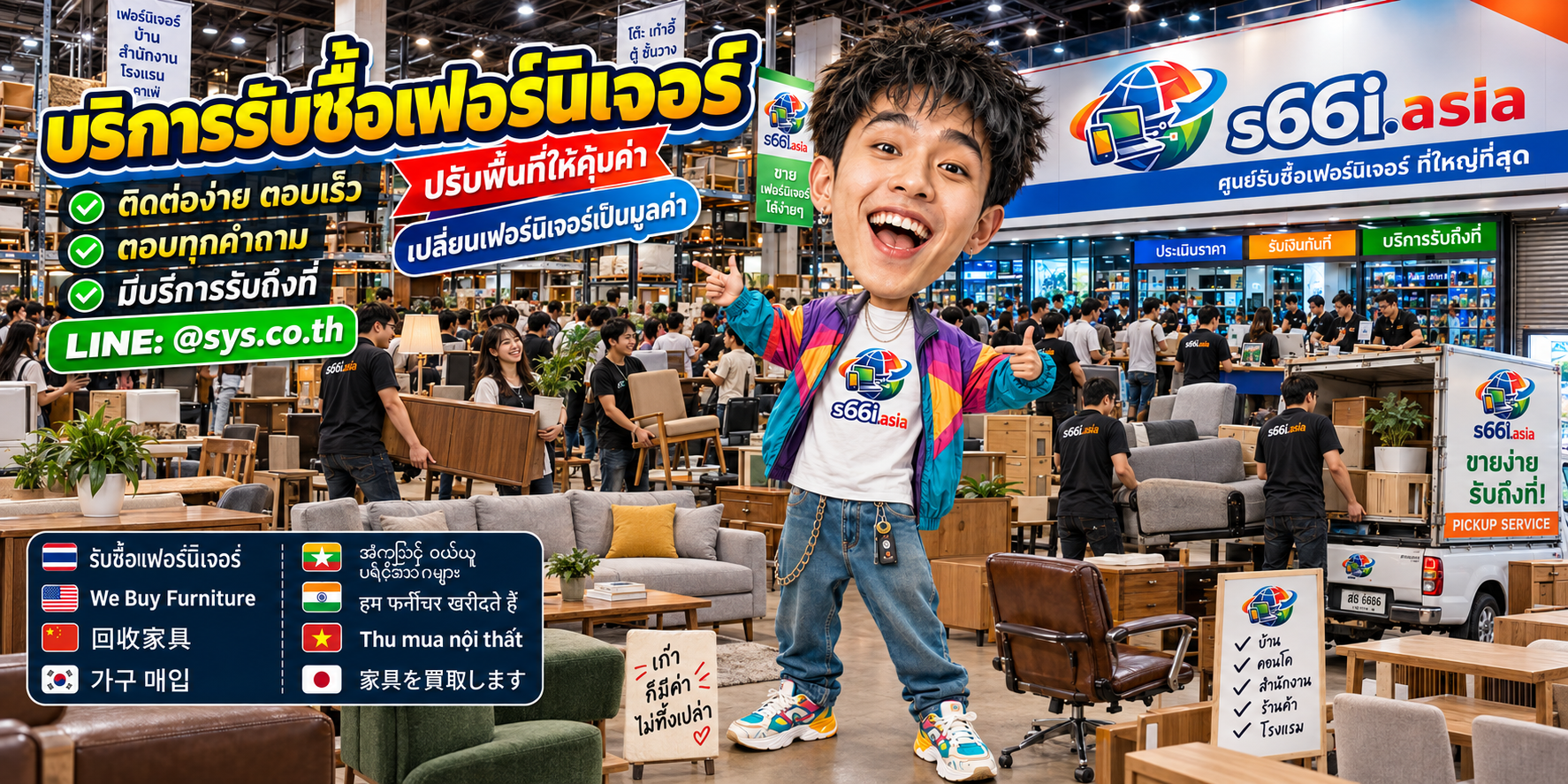 ช่องทาง LINE @sys.co.th สำหรับขายเฟอร์นิเจอร์ให้ s66i.asia
