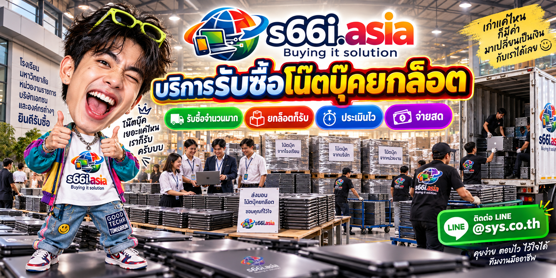 s66i.asia Buying IT Solution รับซื้อโน๊ตบุ๊คยกล็อต