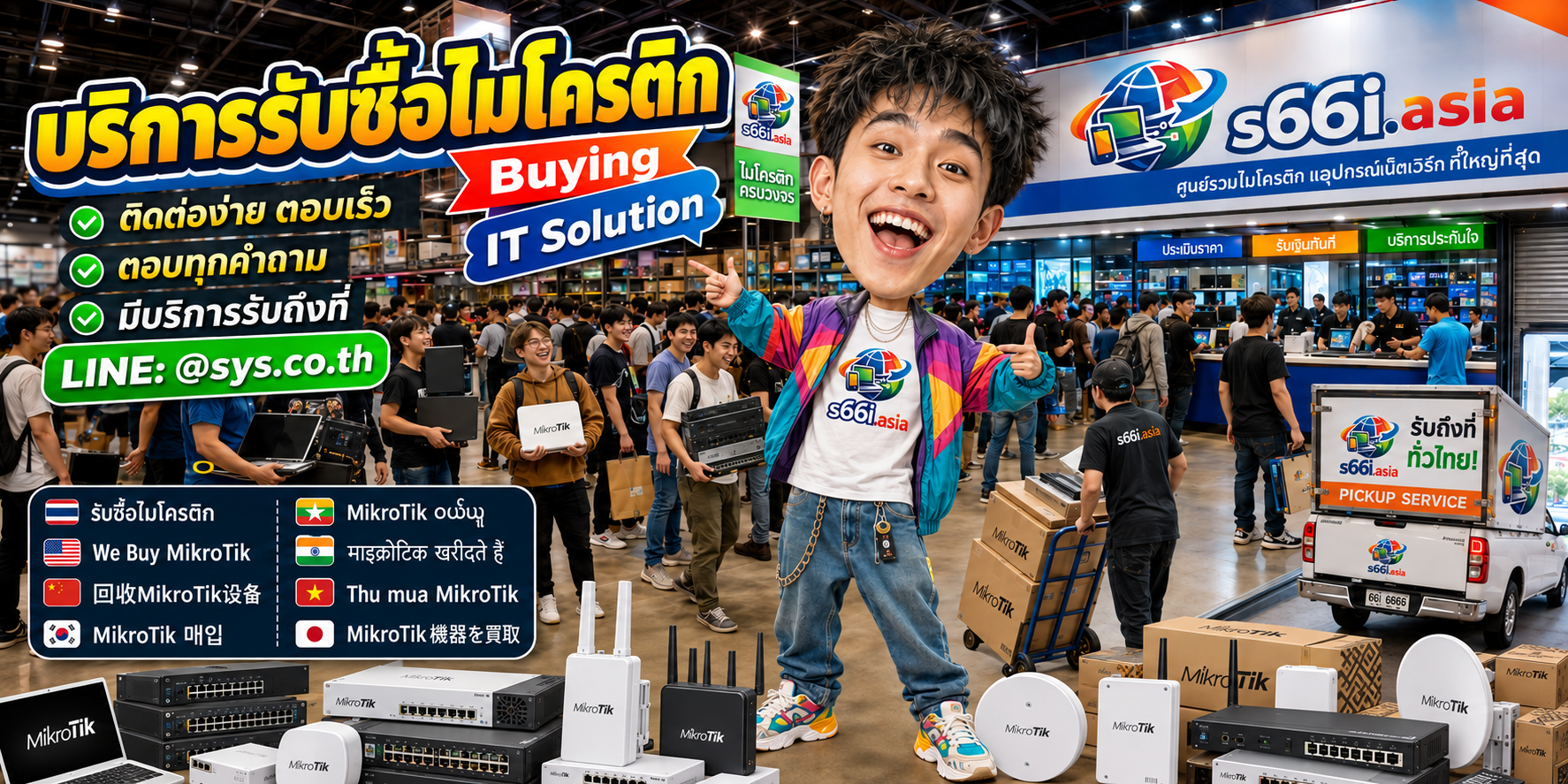 ช่องทาง LINE @sys.co.th สำหรับขายไมโครติกให้ s66i.asia