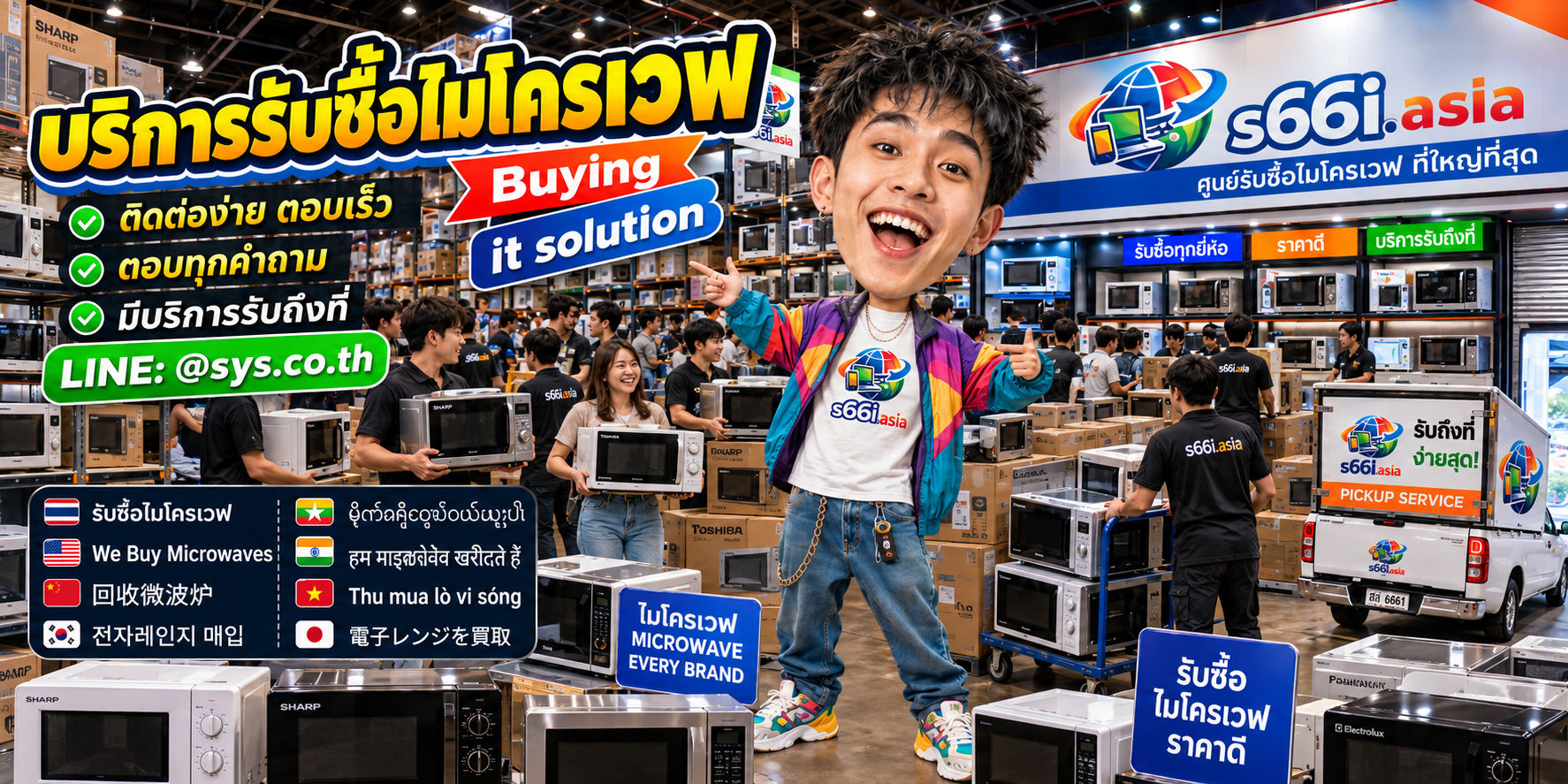 ช่องทาง LINE @sys.co.th สำหรับขายไมโครเวฟให้ s66i.asia