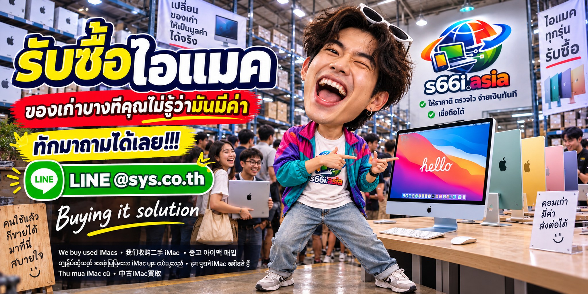 โกดังรับซื้อไอแมค s66i.asia มีลูกค้านำ iMac มาขายจำนวนมาก